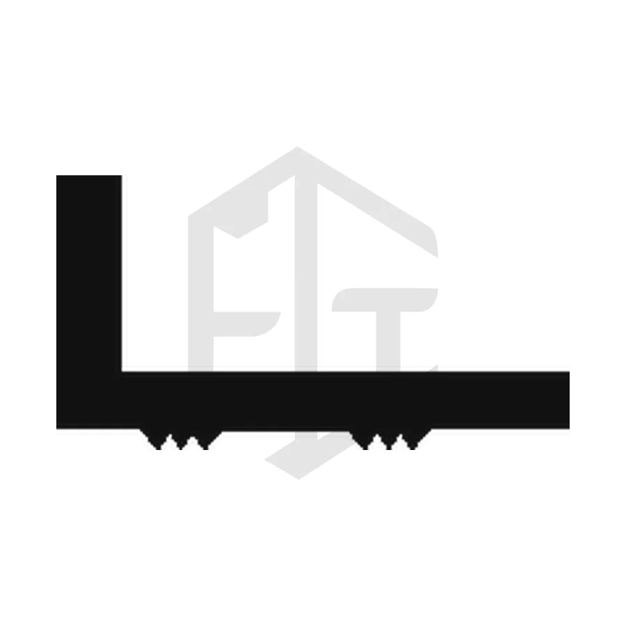 Sección del perfil AL 101, estribo
