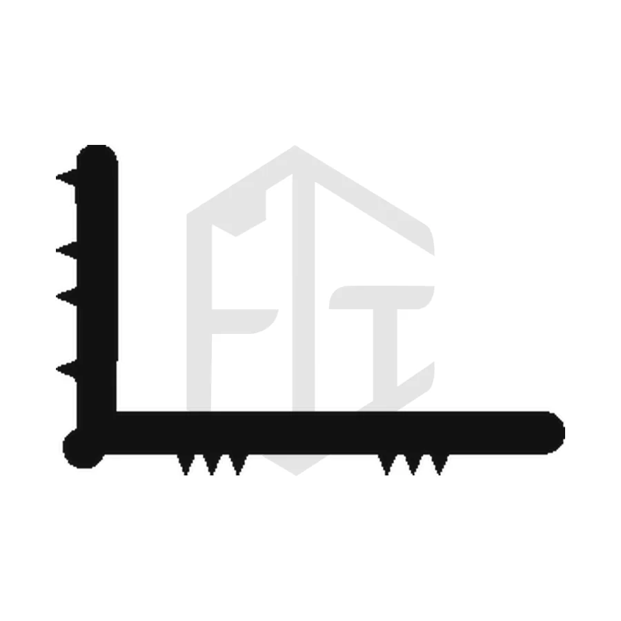 Sección del perfil AL 102, estribo