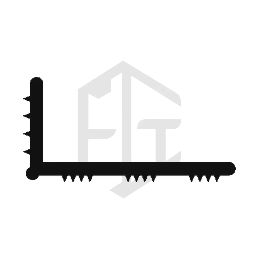 Sección del perfil AL 104, estribo