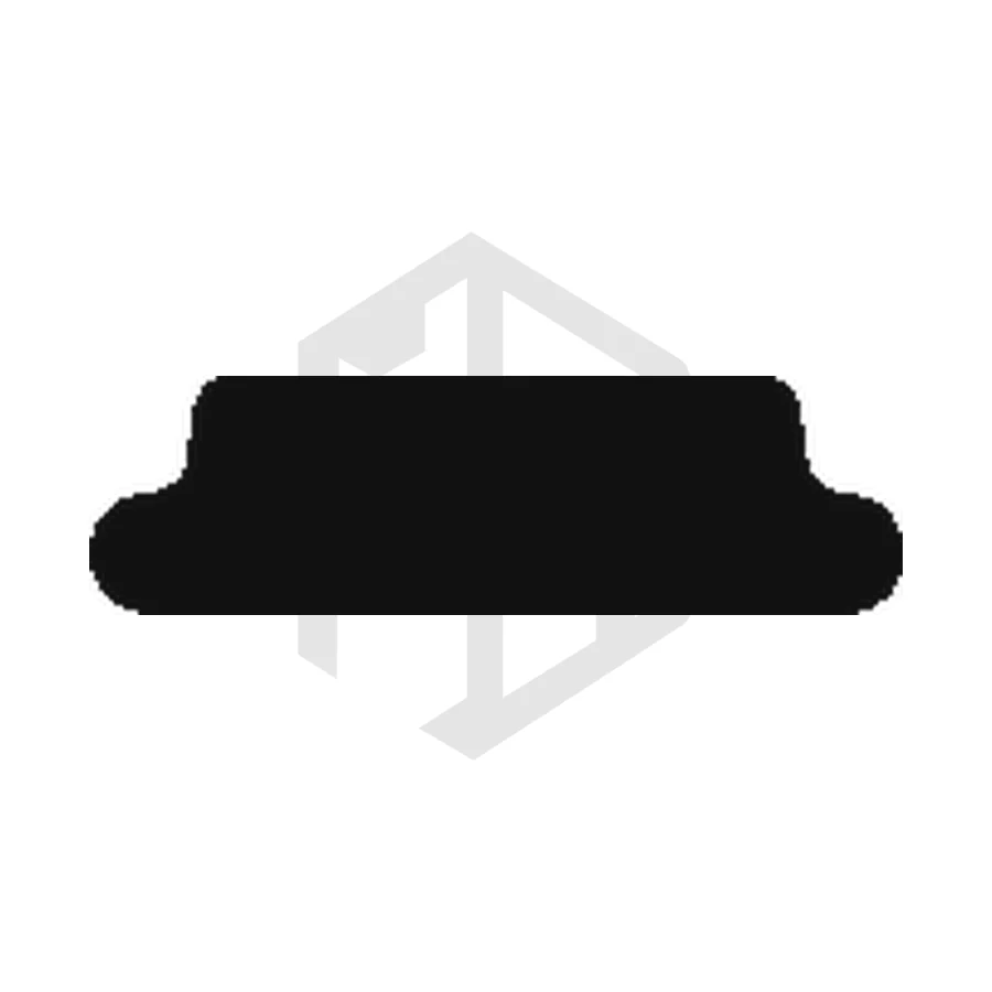 Sección del perfil AL 124, tapa juntas