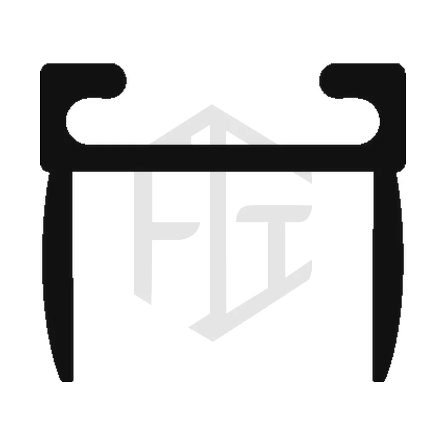Sección del perfil AL 145, marco de puerta