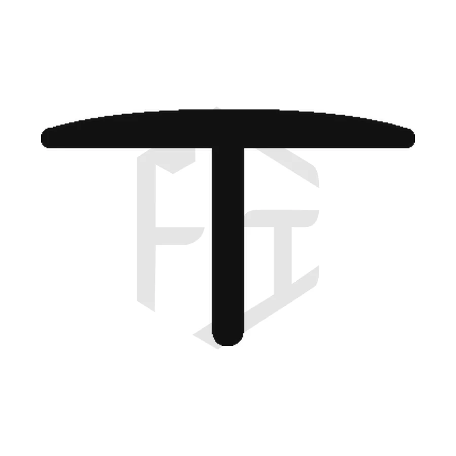 Sección del perfil AL 160, t de encuentro