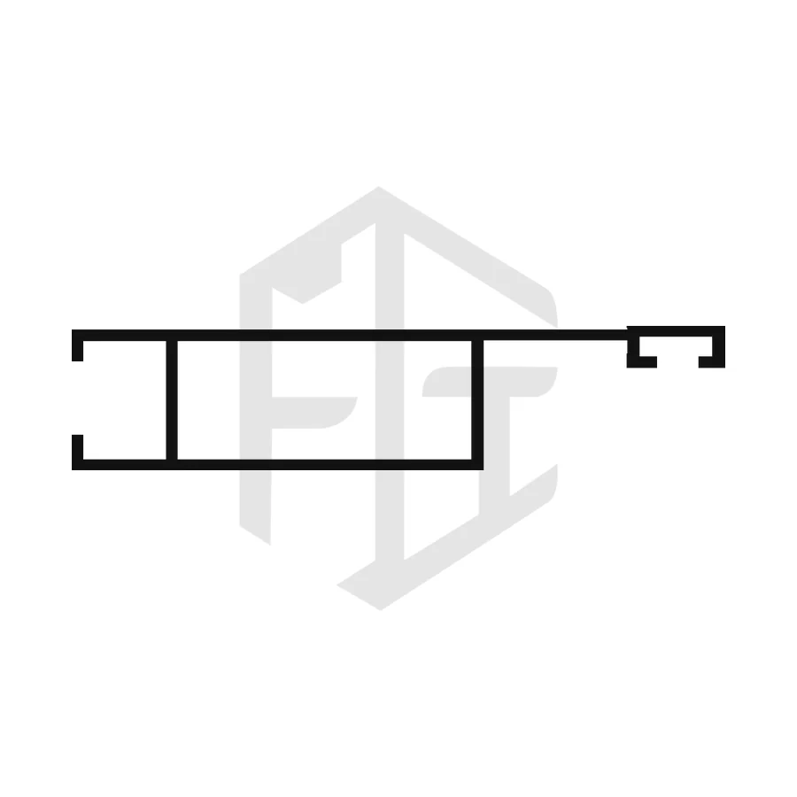 Sección del perfil AL 178, terminal de puerta